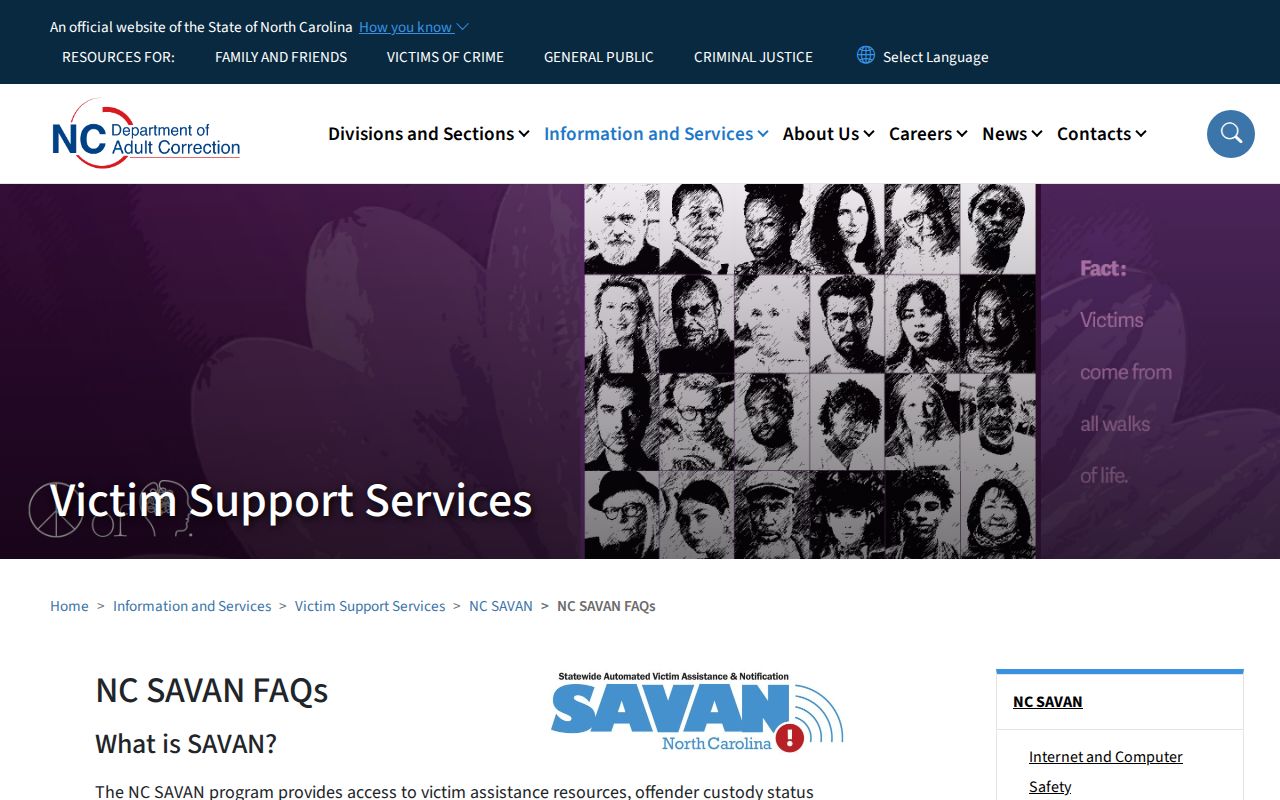Wake County NC SAVAN release notification PIN and timing details
